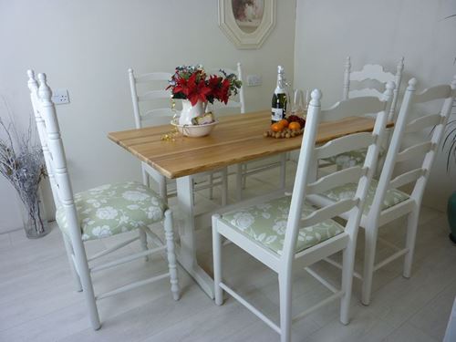 Picture of Douglas Fir Farmhouse Bench Table and 6 Chairs