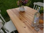 Picture of Antique Pine Farmhouse Table and 4 Chairs