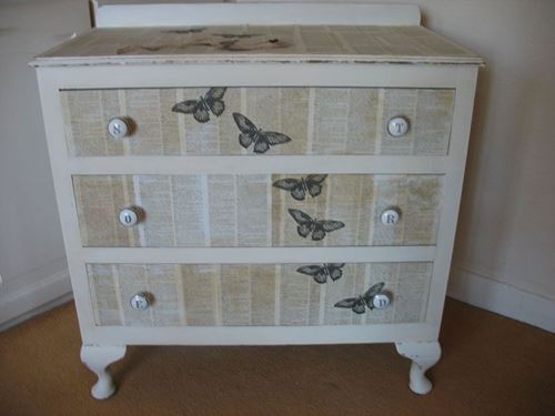 Picture of Shabby Chic Decoupaged 3 Drawer Chest