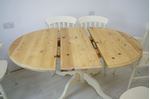 Picture of Extended Oval Pine Pedestal Table and 6 Beech Chairs