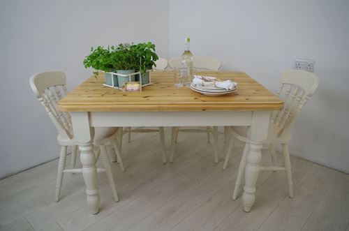 Picture of Pine Farmhouse table and 4 Beech chairs