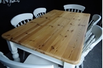 Picture of Rustic Pine 5ft Farmhouse table + 6 Spindle Back chairs