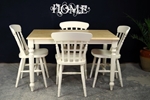 Picture of Farmhouse Table with Corkscrew legs + 4 new beech farmhouse chairs