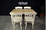 Picture of Farmhouse Table with Corkscrew legs + 4 new beech farmhouse chairs