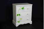 Picture of Small Pine 3 Drawer Chest with Flower Art