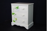 Picture of Small Pine 3 Drawer Chest with Flower Art