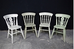 Picture of Two Round  Beech Top Pedestal Table + 4 Farmhouse Chairs