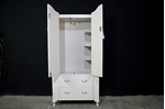 Picture of Petite Vintage Breakfront Wardrobe with Flower Art