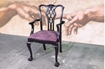 Picture of Edwardian Carved Back Armchair Gatsby Style