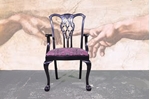 Picture of Edwardian Carved Back Armchair Gatsby Style