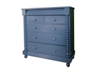 Picture of Large Antique Scotch Chest of Drawers in Carbon Blue