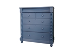 Picture of Large Antique Scotch Chest of Drawers in Carbon Blue