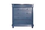 Picture of Large Antique Scotch Chest of Drawers in Carbon Blue